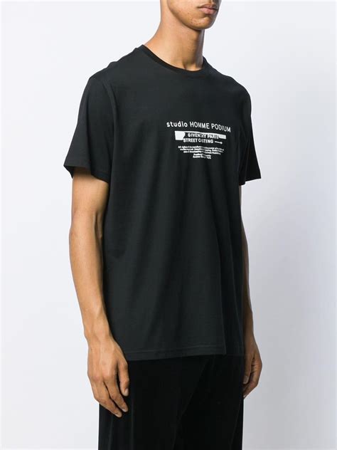 givenchy studio homme podium tee|Givenchy Black Studio Homme Podium Printed T.